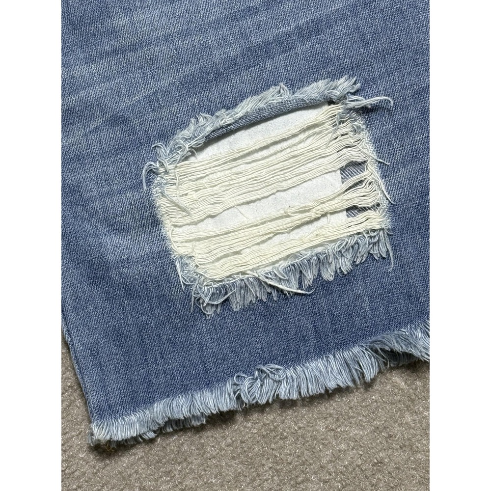 Ashley Mason Shorts Womens 25 Distressed Denim Frayed Hem Ripped Casual Summer - Picture 3 of 9